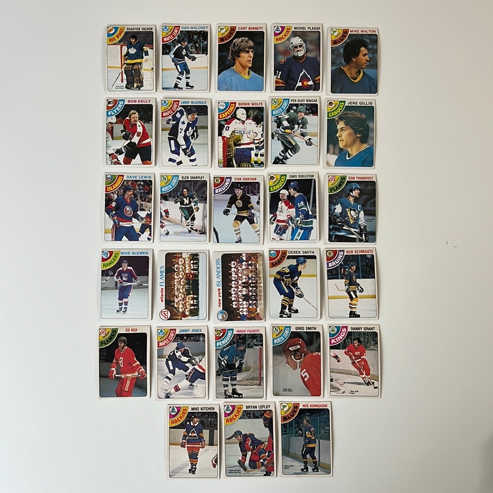 28 CARD LOT 1978-79 Vintage O-Pee-Chee Hockey Lanny McDonald Rogatien Vachon